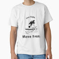 Live Light Move Free Minimalist t-shirt by MinimalTee Co.