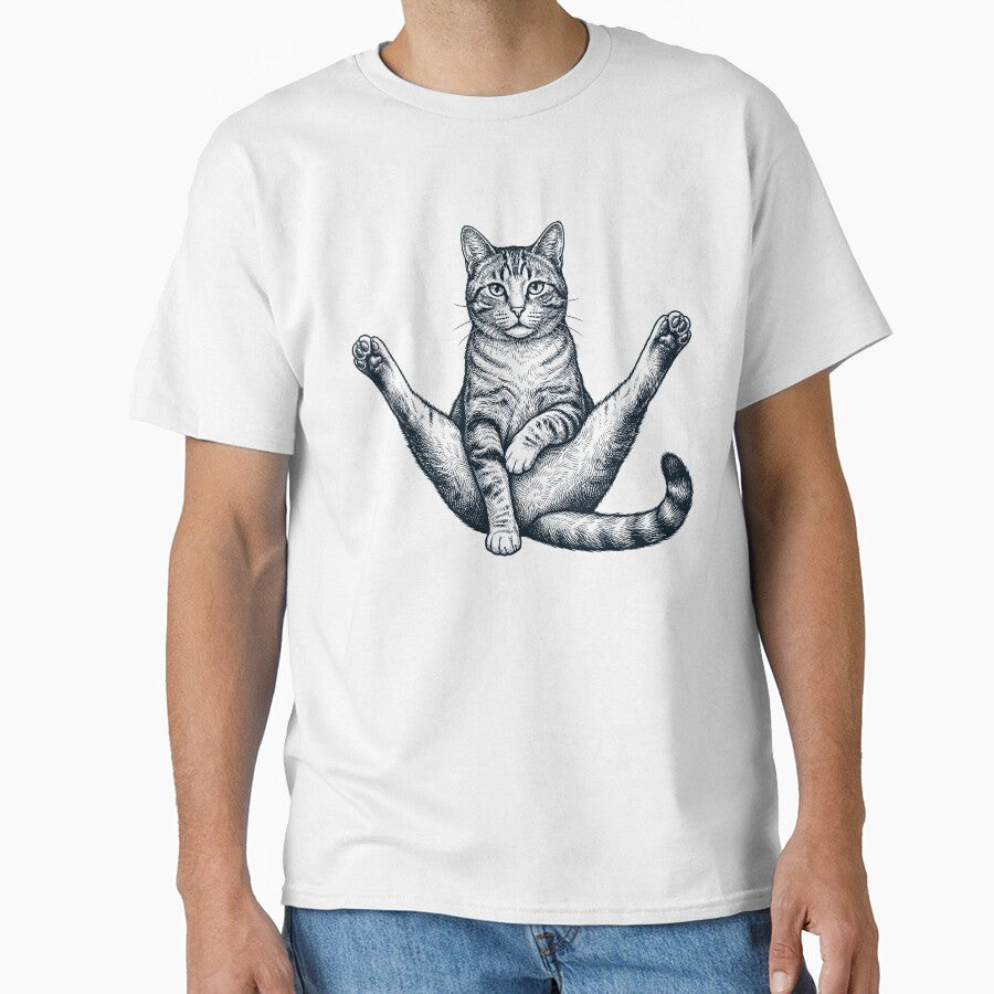 Funny Cat Yoga Pose Animal Lover Meme by DoodleTortle
