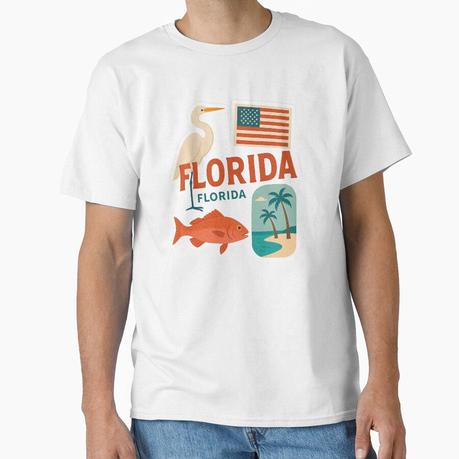 Florida Travel Sticker Art Design, Travel Art by SusannesArtShop
