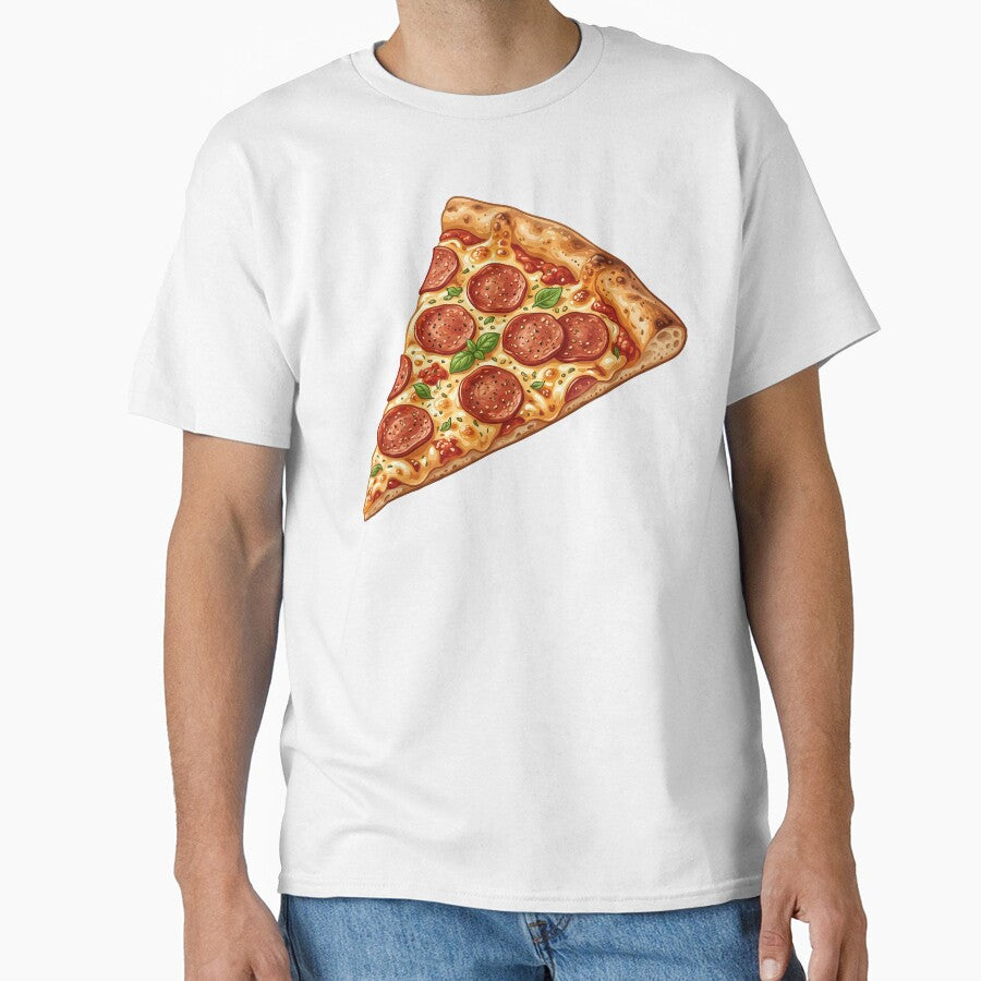 Classic Pepperoni Pizza Slice - Italian Food Art by Pattern-Parade