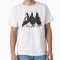 Trio of warbling magpies. Australian theme decor, original artwork. Unique gift. by PlumpPlumStudio