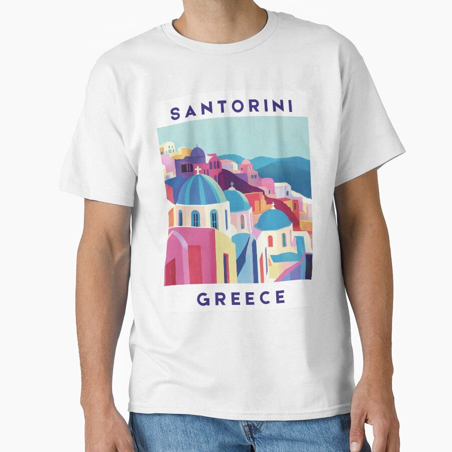 Santorini, Greece - Aegean Glow by WanderingPrints