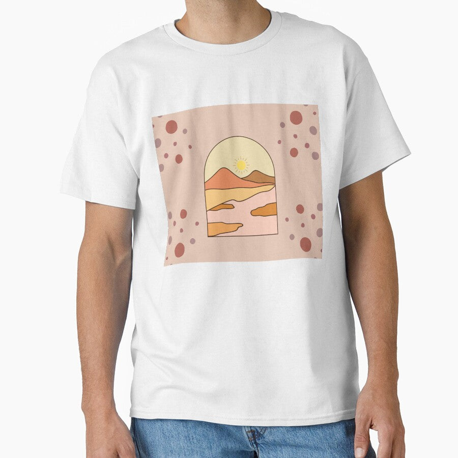 Boho Sunset Desert - Minimalist Warm Tones Landscape Art by Dshoppin