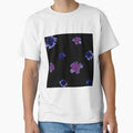 Violet viola flower black pattern a watercolor by Yana Mustafina | Boho Soulful Designs