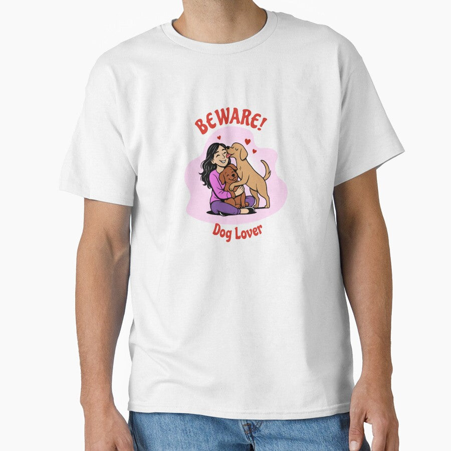 Beware! Dog Lover Girl | Cute Pet Art by Lily's World