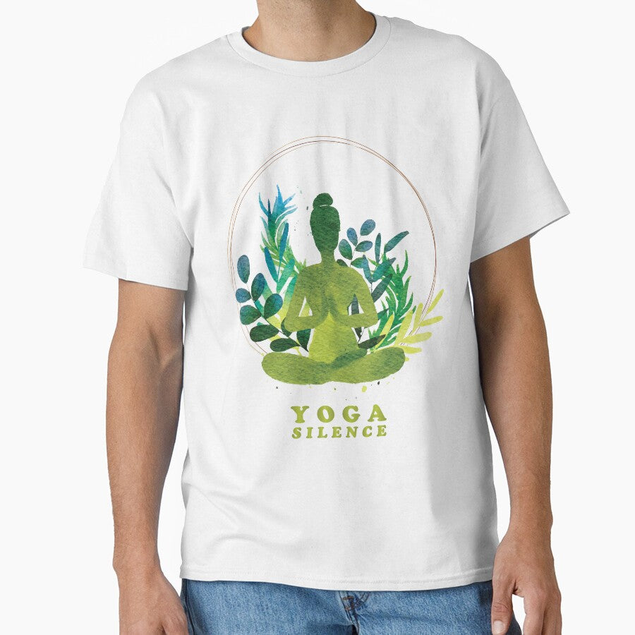 Yoga Silence T-shirts by Hasnat Hameed
