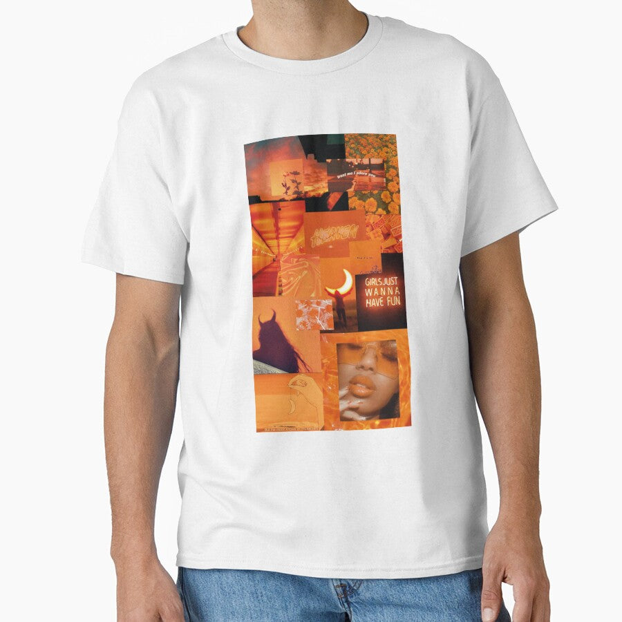 Retro 80s Aesthetic Orange Collage by Retro90sKid