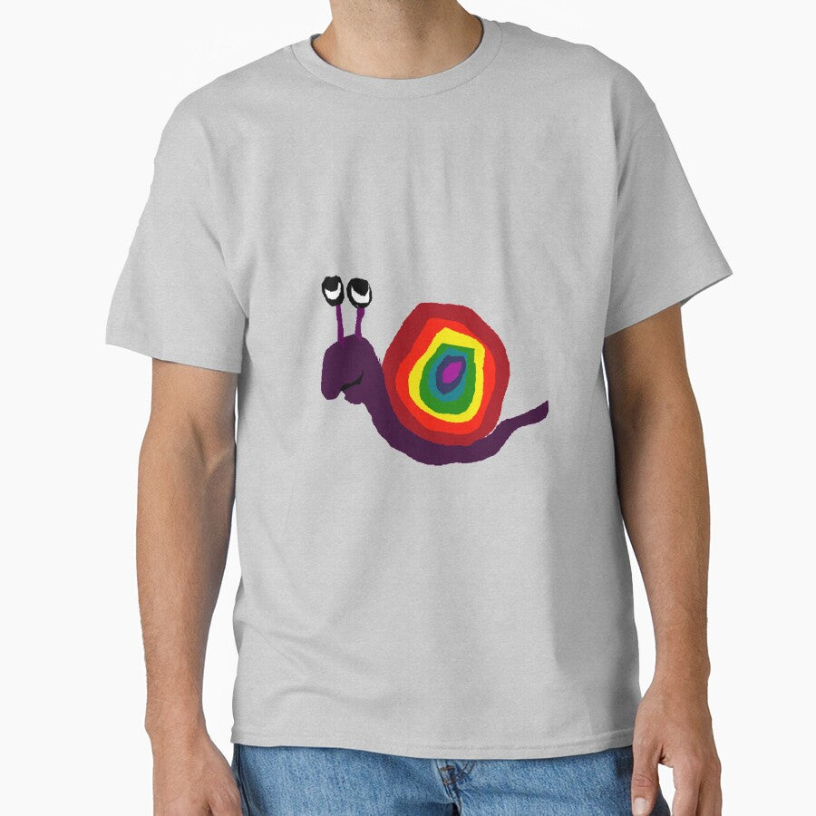 Funy Colorful Rainbow Snail Art Original by Nature's Fancy