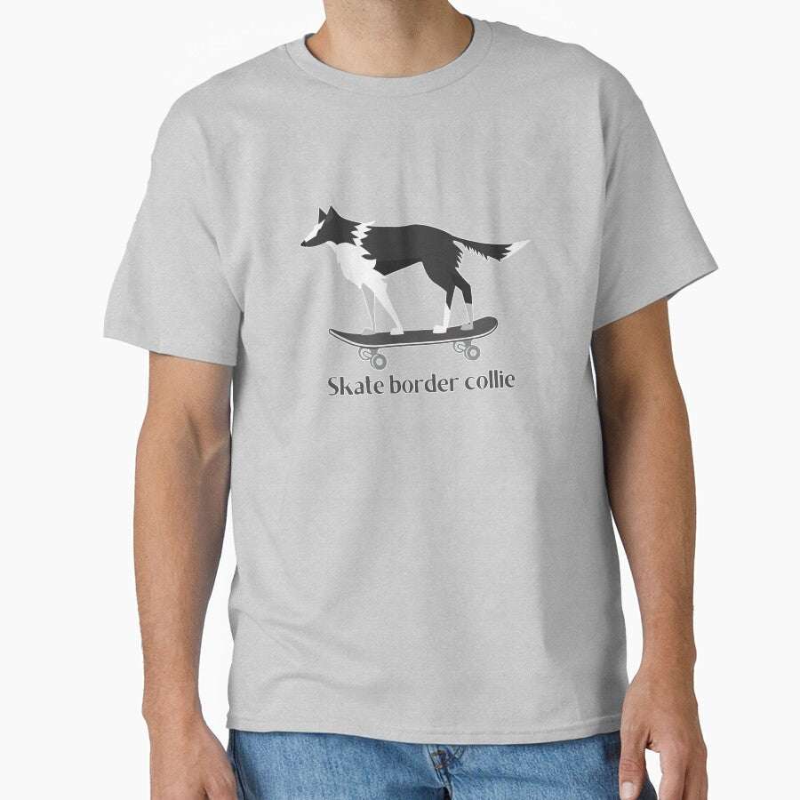 Skate Border collie pun Dog lover by LynHebb