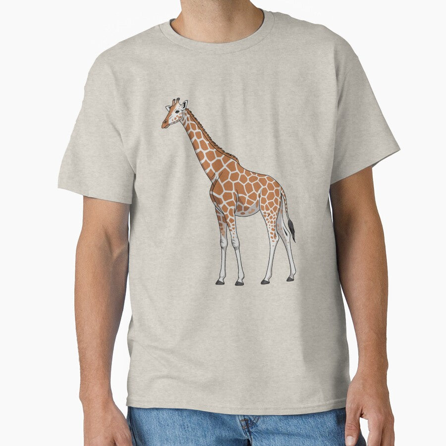 Elegant Giraffe Illustration – Safari Wildlife Animal Art by Royalsticker