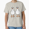 2 seagulls middle finger insult stinky finger team by shirt-o-mat