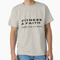 Christian Quote for Men Fitness & Faith Committed to Both T-Shirt by aramida