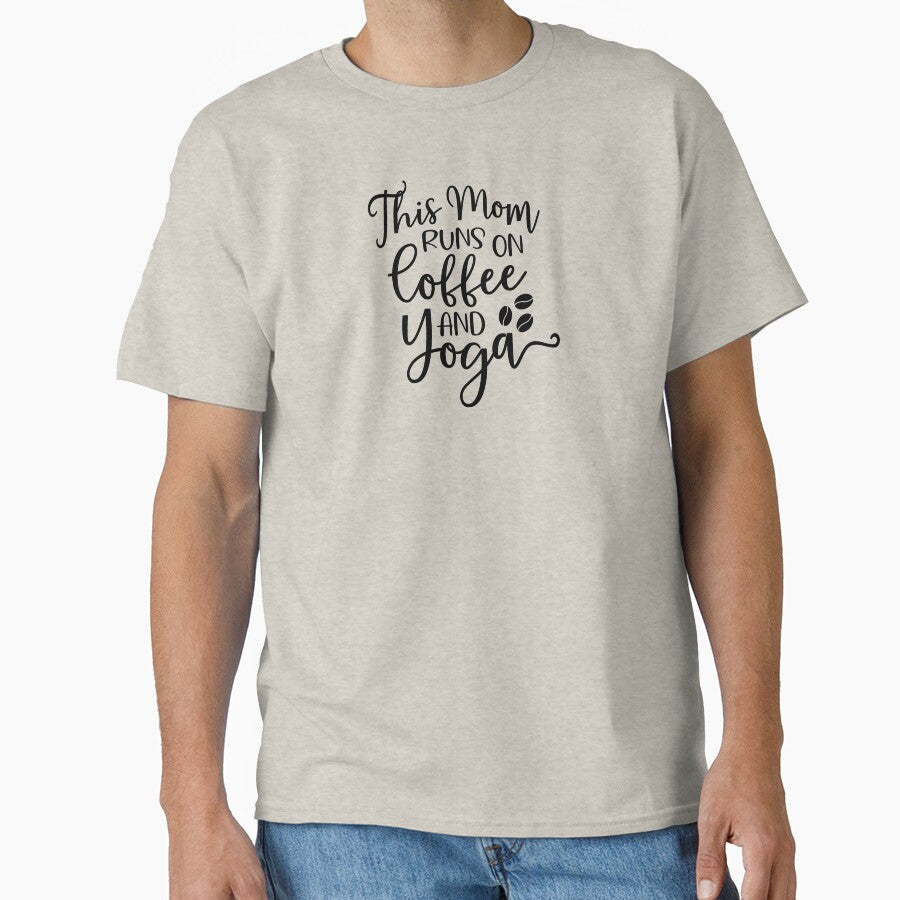 Yoga Quote This Mom Runs On Coffee And Yoga Motivational Saying by SoccaTamam