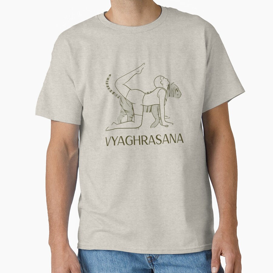 Tiger Yoga Pose Vragrhasana – Strength and Balance Yoga Design by WellspringXflow