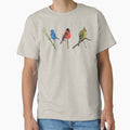 Three little birds in primary colours by paperbirdstudio