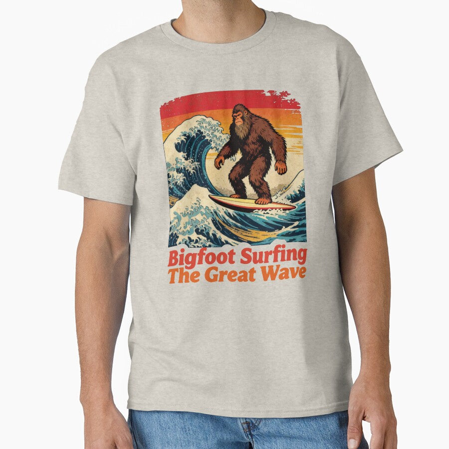 Bigfoot Surfing The Great Wave. #2 by EunsooLee