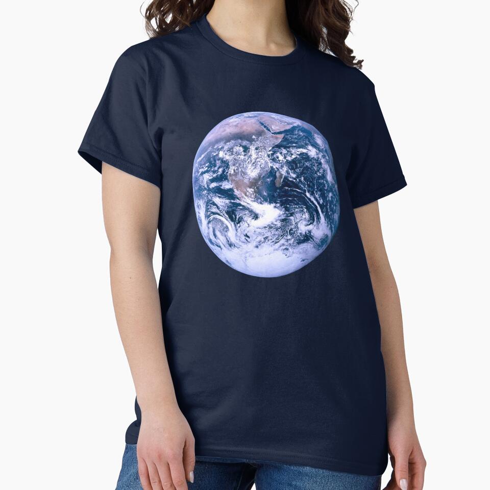 The Blue Marble Earth from Space on Night Blue by Fibracreativa