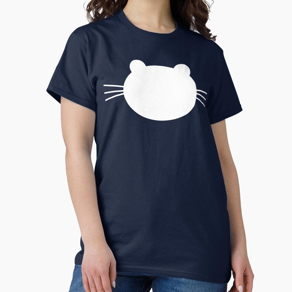 Cute White Cat Face with Big Whiskets by Smart-Arts