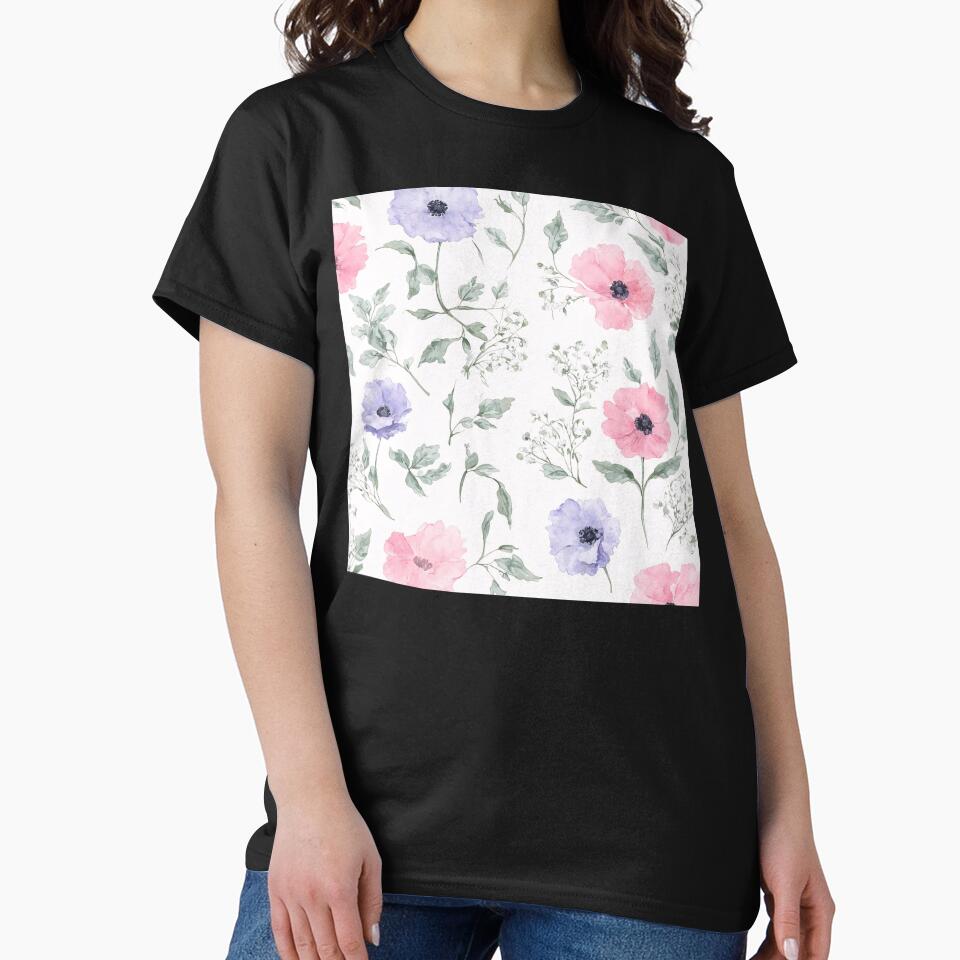 Minimalist Soft Watercolor Floral Pattern by SeamPix