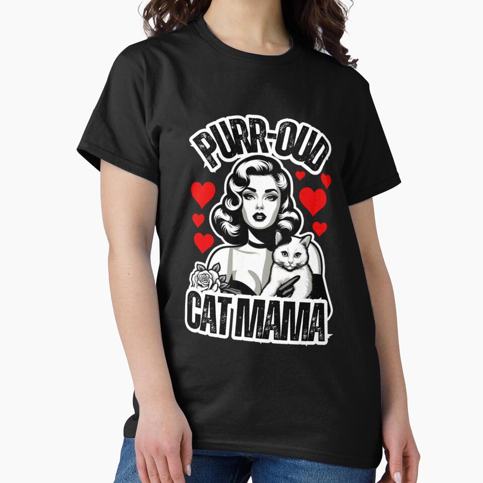 Purr-oud cat mama by DShirtRepublic
