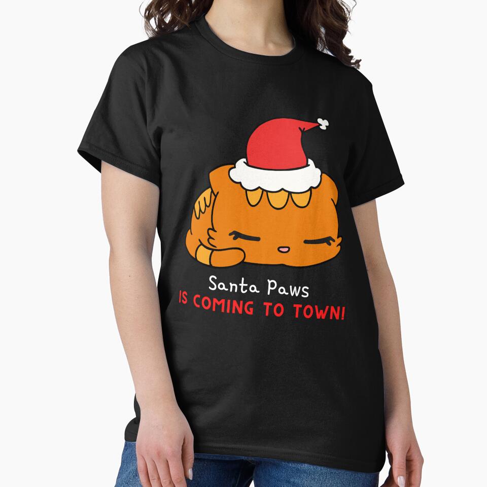 Santa paws is coming to town, Cat Lover's Christmas by Happy-PrintZ