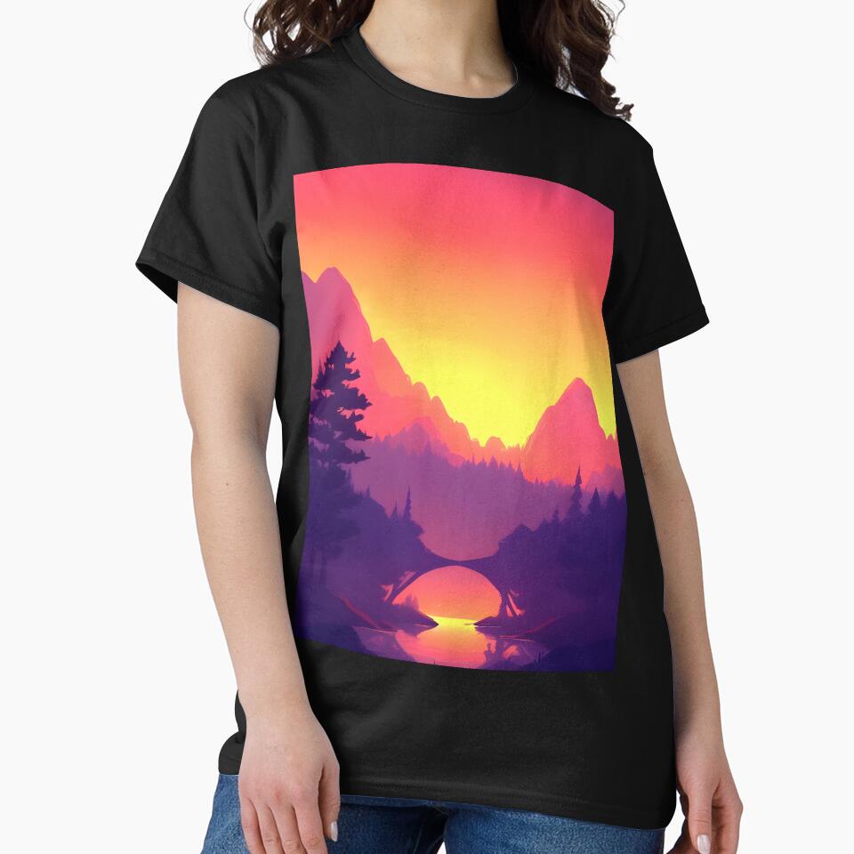 Minimalist Landscape Mountain Trees Prints: A Unique and Eye-catching Way to Elevate Your Home Decor by supeart