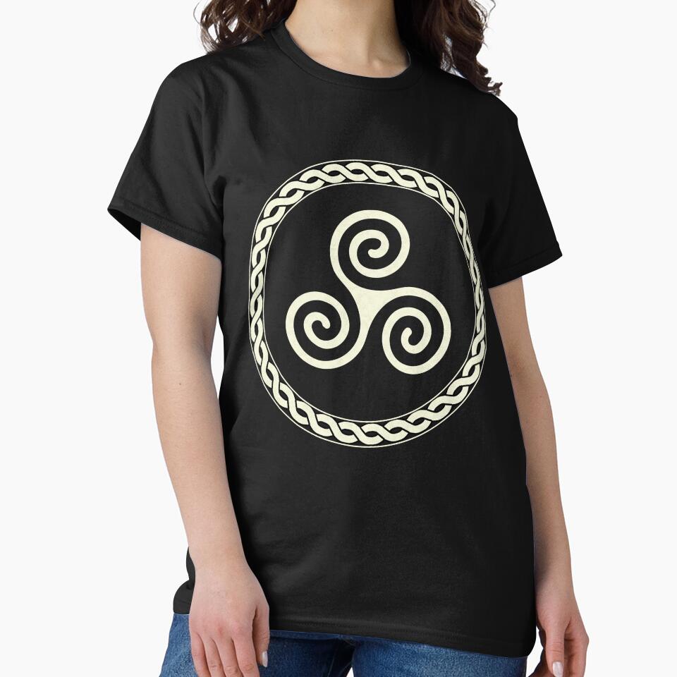 Celtic Triskelion Symbol Minimalist Ancient Spiral Design by Fradikal