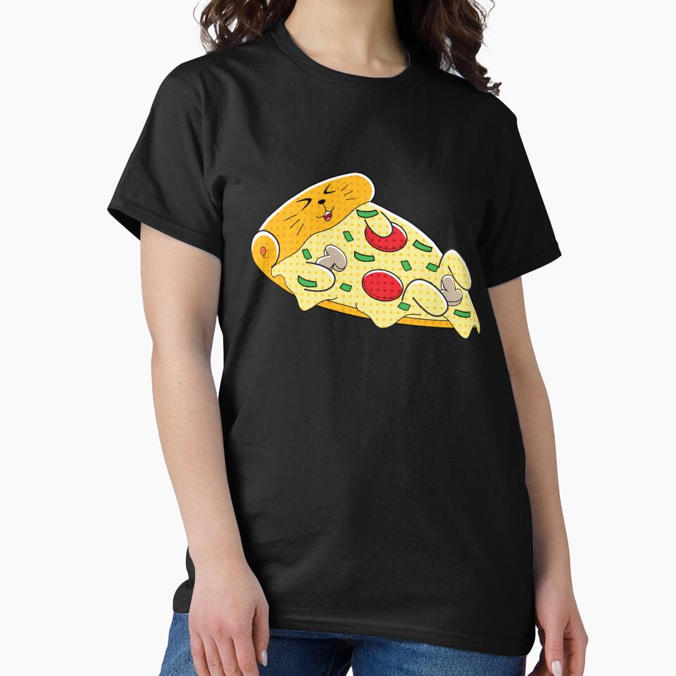 Yummy Kawaii Cat Pizza by PosterpartyCo