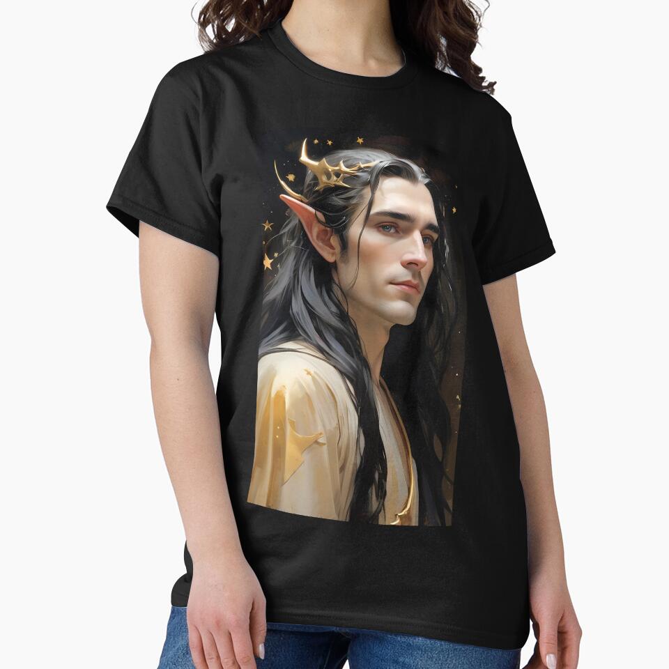 Elven King in Golden Crown, Three Quarter View by vyrlook