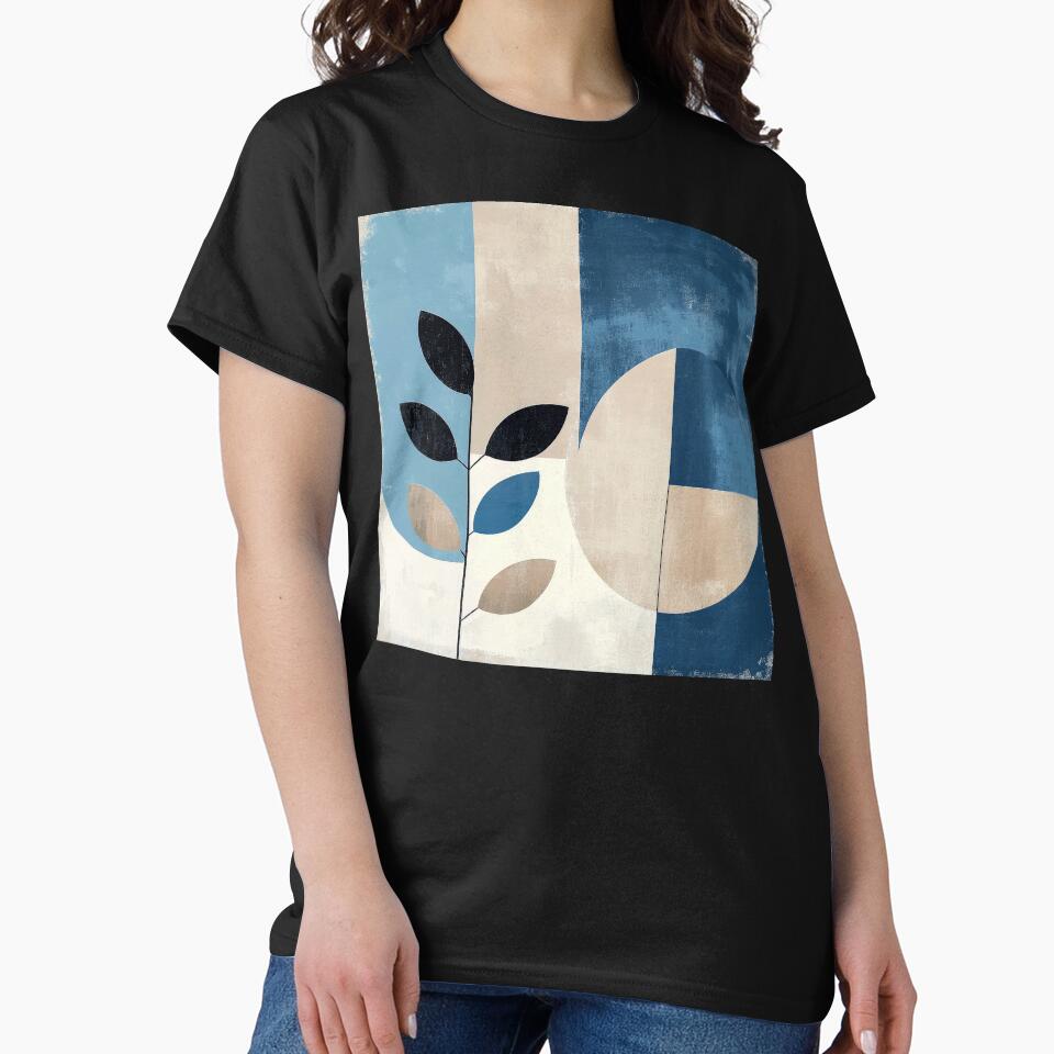 Boho-Inspired Blue and Dove Colors Abstract Shapes by DEC02