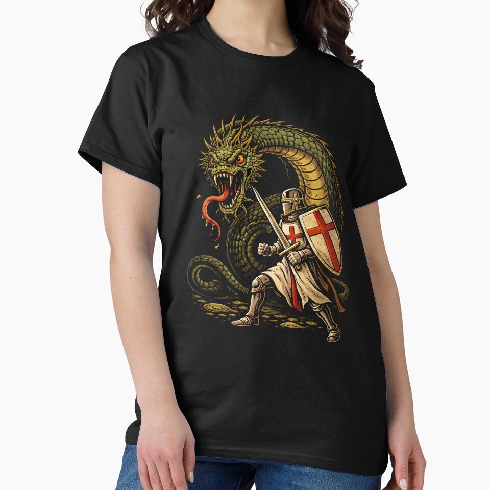 Serpent Monster vs Crusader – Dark Fantasy Illustration by Design by Anthony