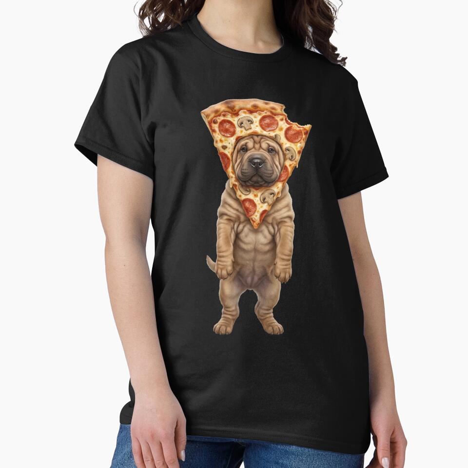Funny Chinese Shar Pei Pizza Meme Dog Mom Dad Lover by TerryConnells