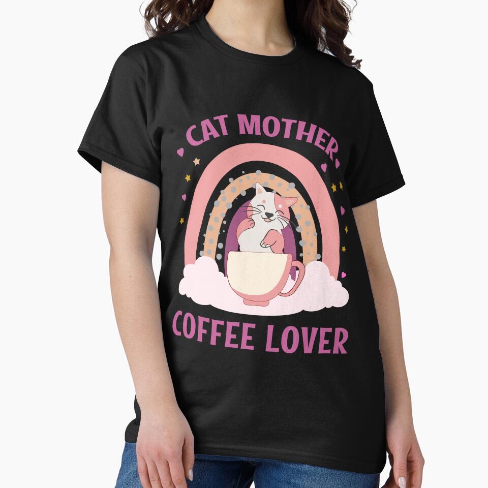 Cat Mother Coffee Lover - cat coffee lover - cat coffee quote by MOONINSPIRATION