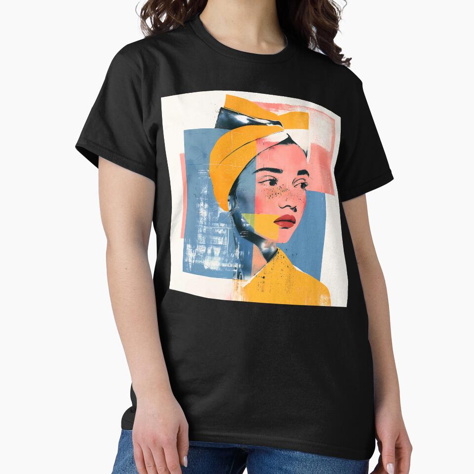 Sophisticated Bohemian Woman Vintage-Style Artistic Portrait Art by DEC02