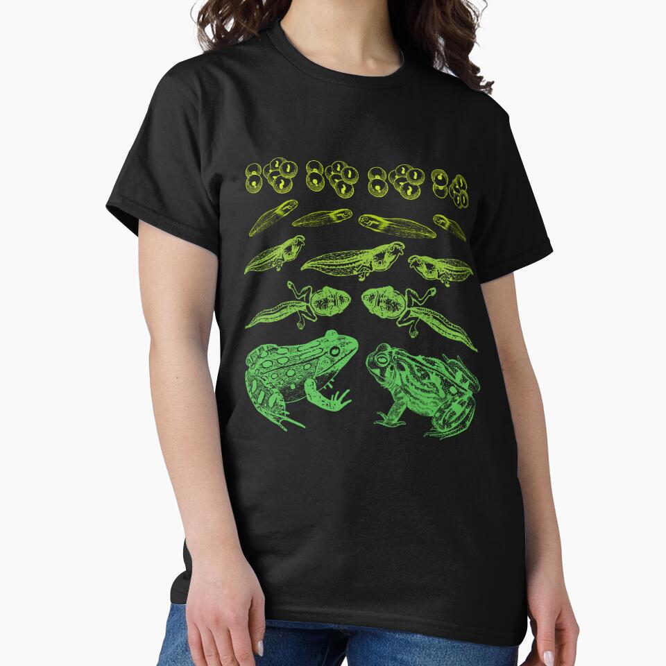 Vintage Frog Tadpole Life Cycle: A Gremlincore Goblincore Design for Biology Teachers, Nature Students and Amphibian Art Enthusiasts by MinistryOfFrogs