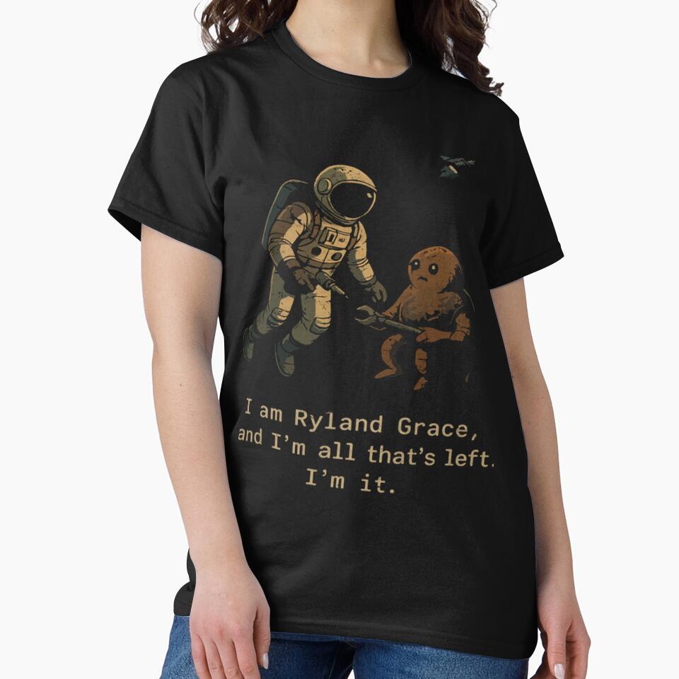 Ryland Grace and Rocky Alien Shirt, Project Hail Mary Quote Sci-Fi Book Tee by LBERRA