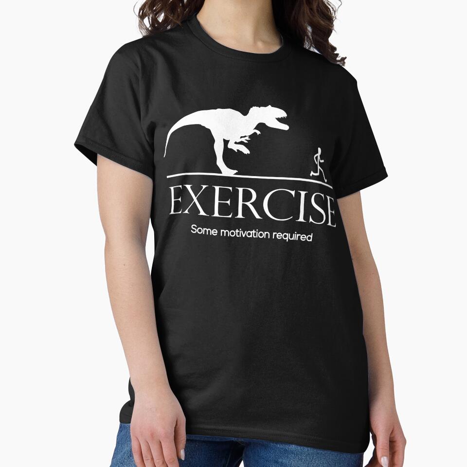 Exercise Motivation Required Funny T-rex Running Workout by JudyMann8258