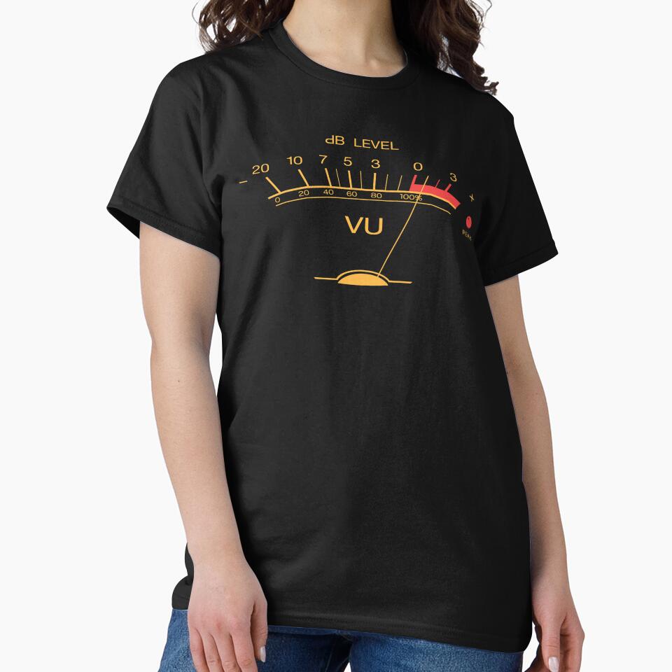 Volume VU Meter Vintage Audio Engineer Recording Studio Gear Head Musician Guitar Shirt Mug Sticker and MORE by blueversion