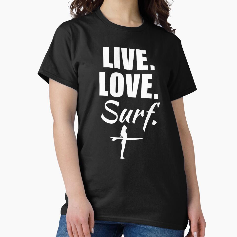 Live, love, surf. Surfing enthusiasts or lover club by NBSStore