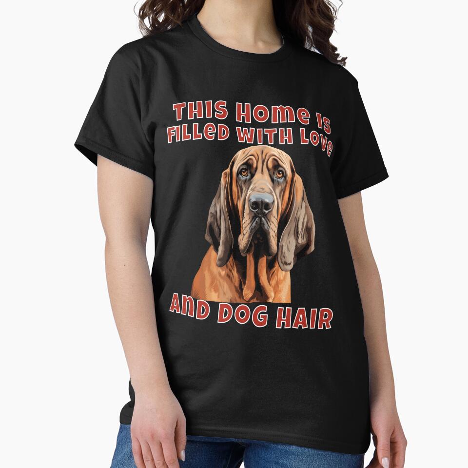Bloodhound Owner Watercolor This Home Is Filled With Love by fantasticdesign
