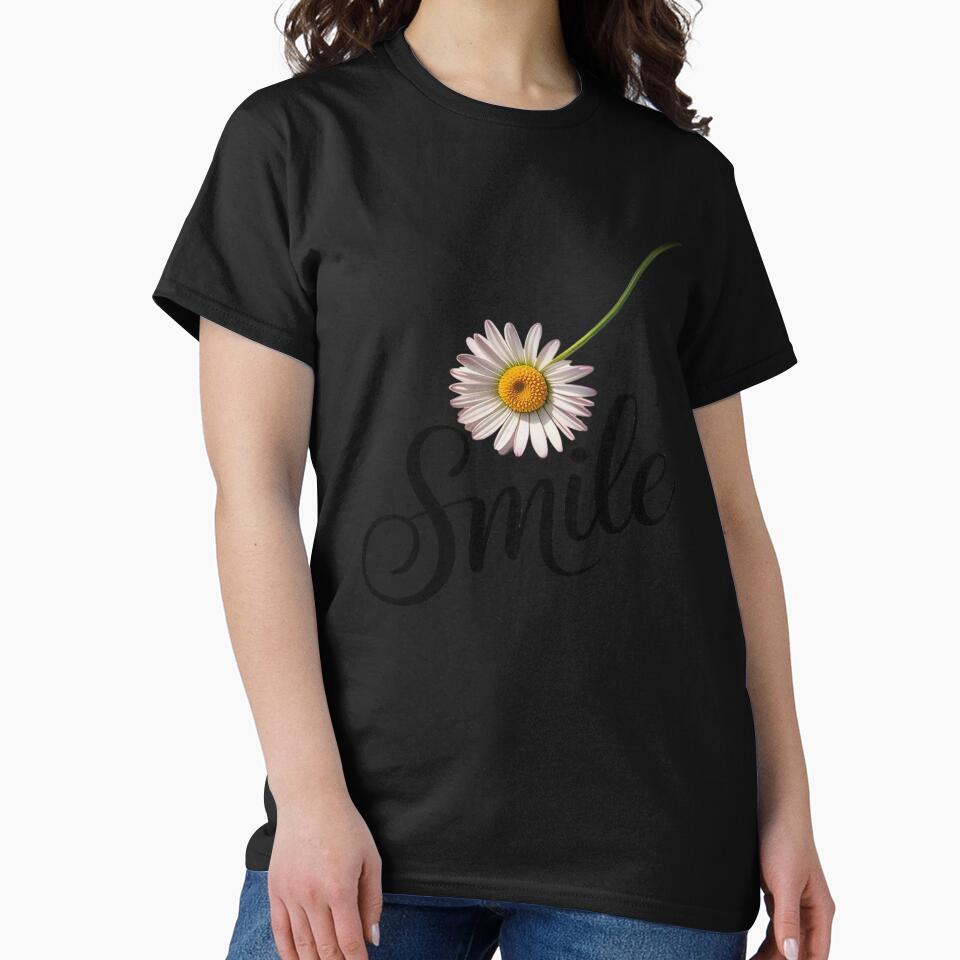 Cute And Funny White and Yellow Daisy Flower Smile by Libbysharts