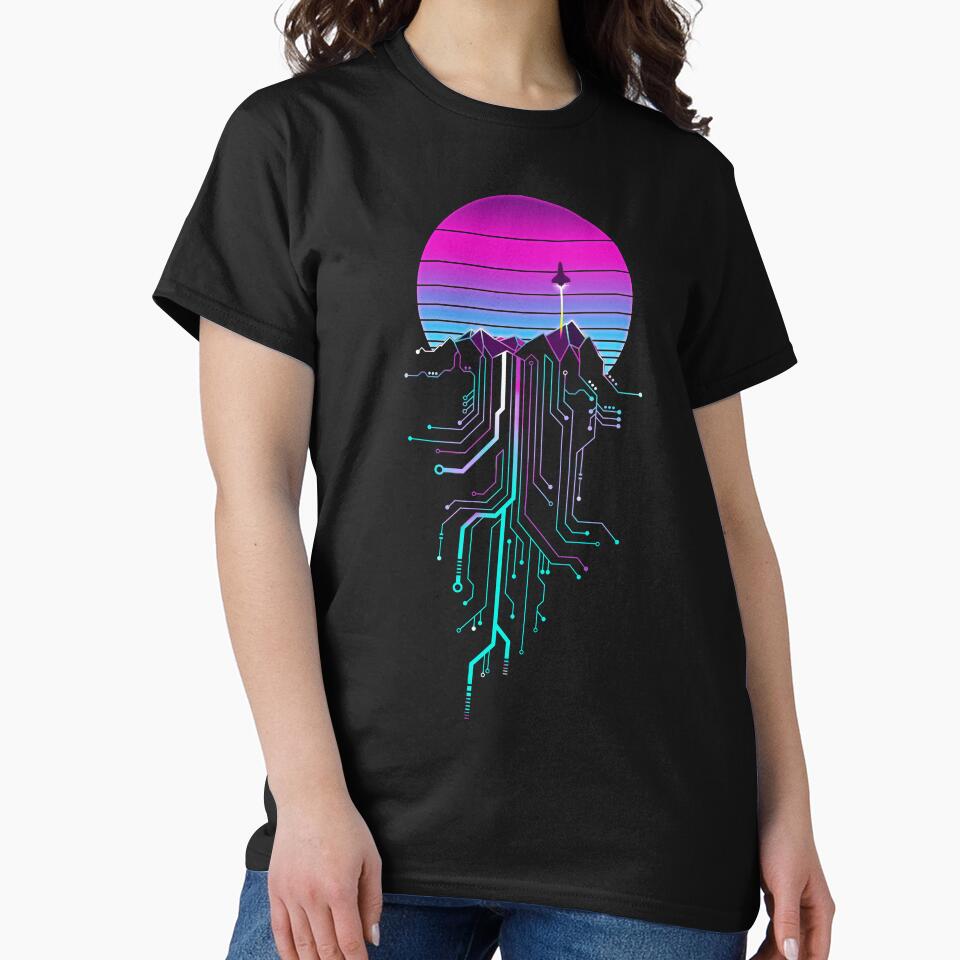 Vaporwave Aesthetic Cyberpunk Mountain Sunset by forge22