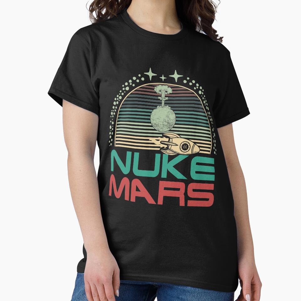 Nuke Mars Funny Astronaut Rocket Science Space Design by simplytldr
