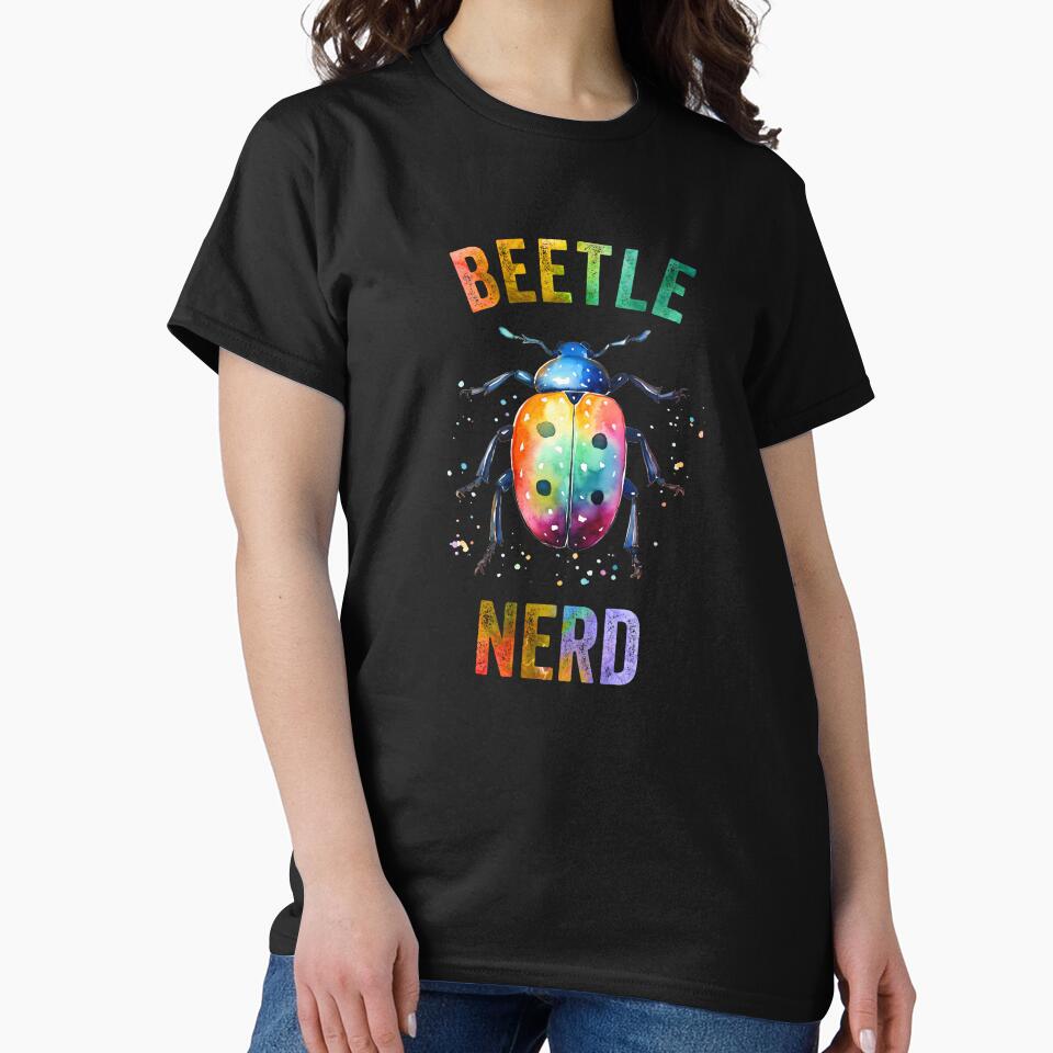 Beetle Nerd Colorful Watercolor Beetle by Zurickdesigns