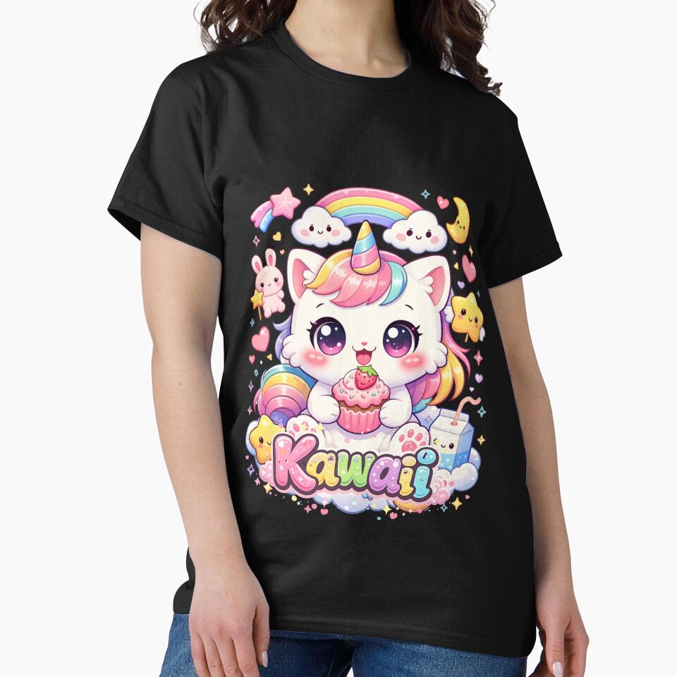 Kawaii Unicorn Kitten Cupcake – Cute Chibi Pastel Cat Design by R&K Creative Co.