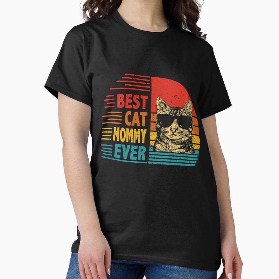 Vintage Retro Best Cat Mommy Ever Funny Cat Lover Mother's Day Gift by EdwinaEmmanoiCo