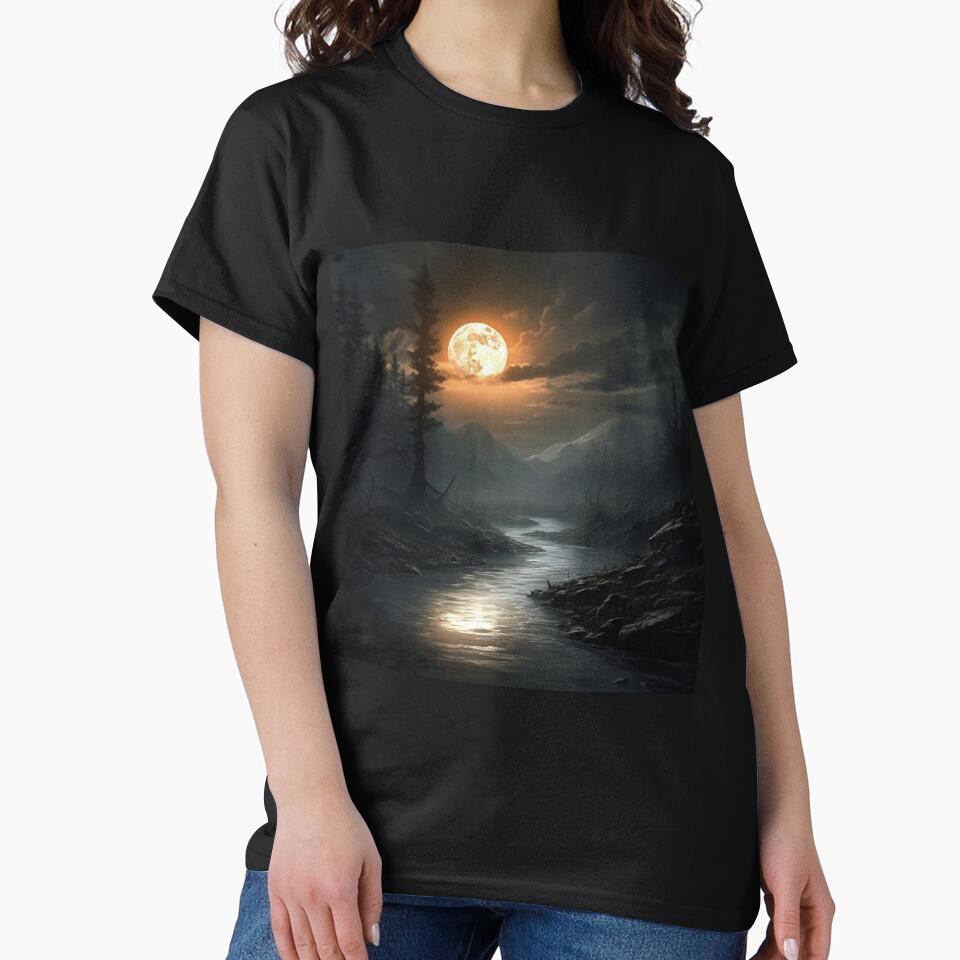 Dark Fantasy Landscape - Orange Moon by Fantasy Masterpiece