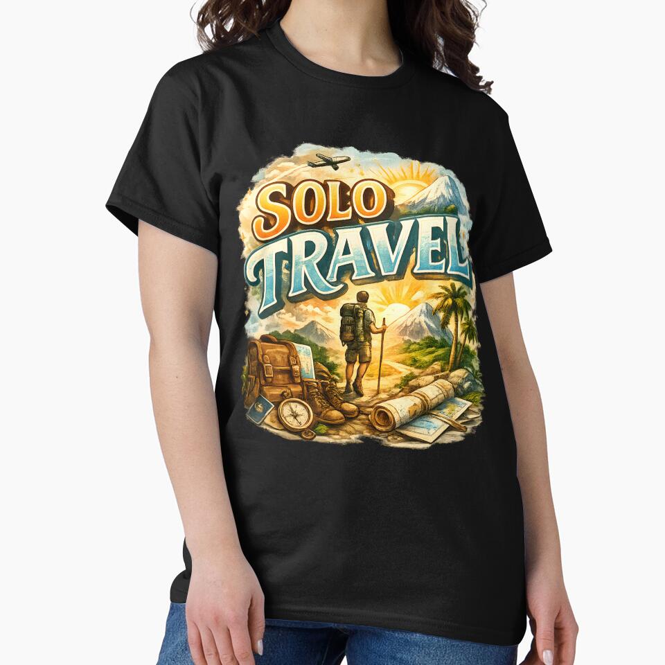 Cute Solo Travel Art Traveling Wanderlust Art Perfect Tote Bag Gift Idea by Divakar Fashion