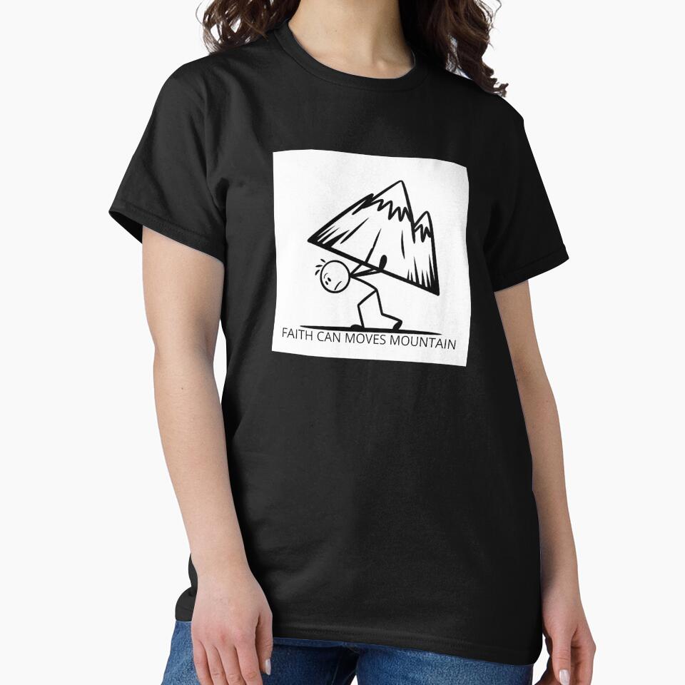 Stickman motivation "Faith can moves mountain" by Chris-graphics-art