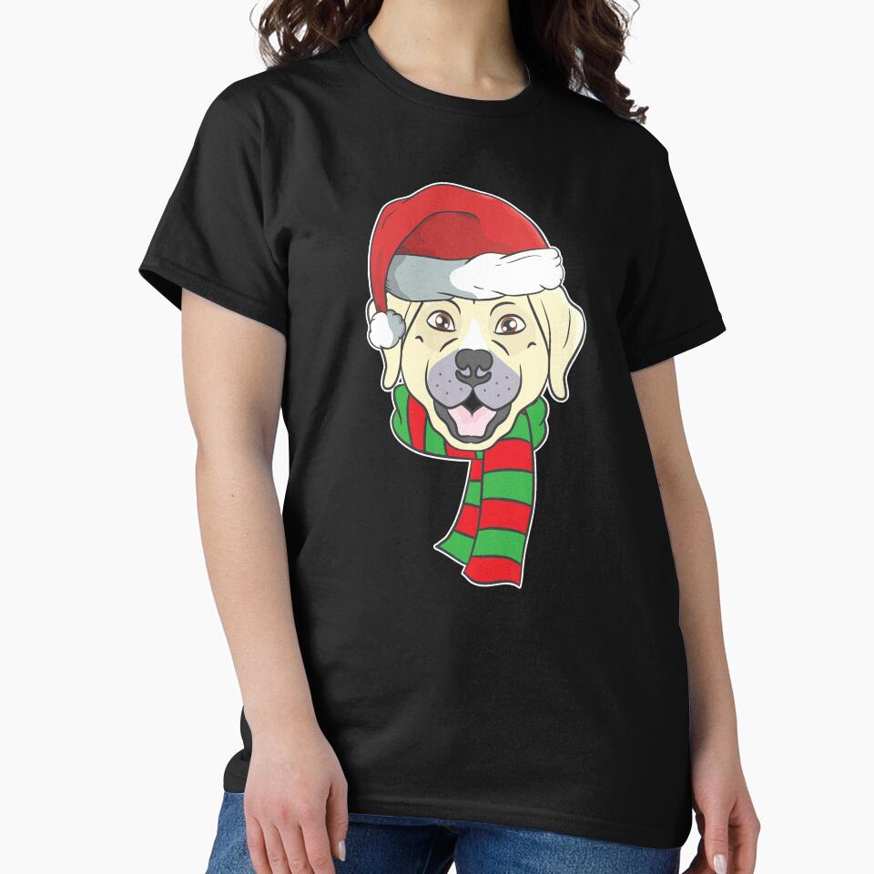 Funny Christmas Dog Xmas Santa Labrador Holiday Gift by haselshirt